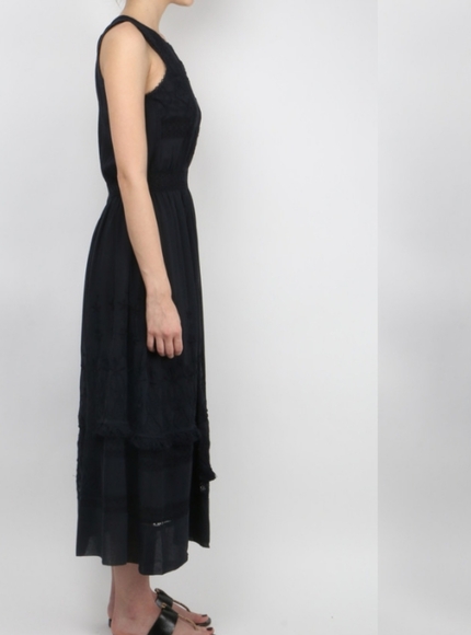 Ulla Johnson 'Alice' New long Midnight Blue Silk Dress - Picture 3 of 15